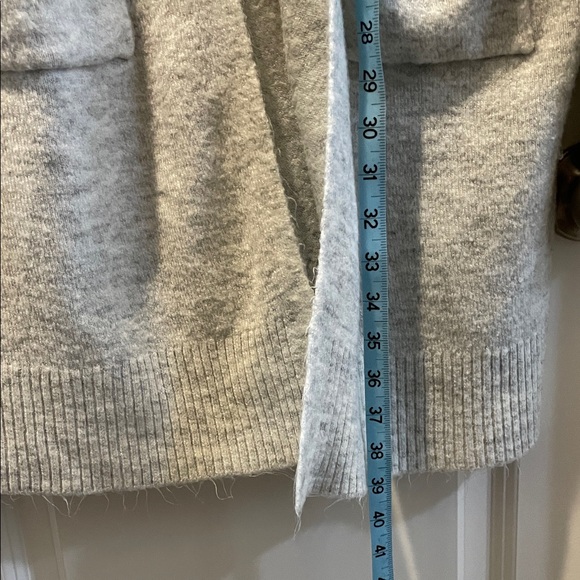 Serra Light Gray Open Front Cardigan - Picture 4 of 7